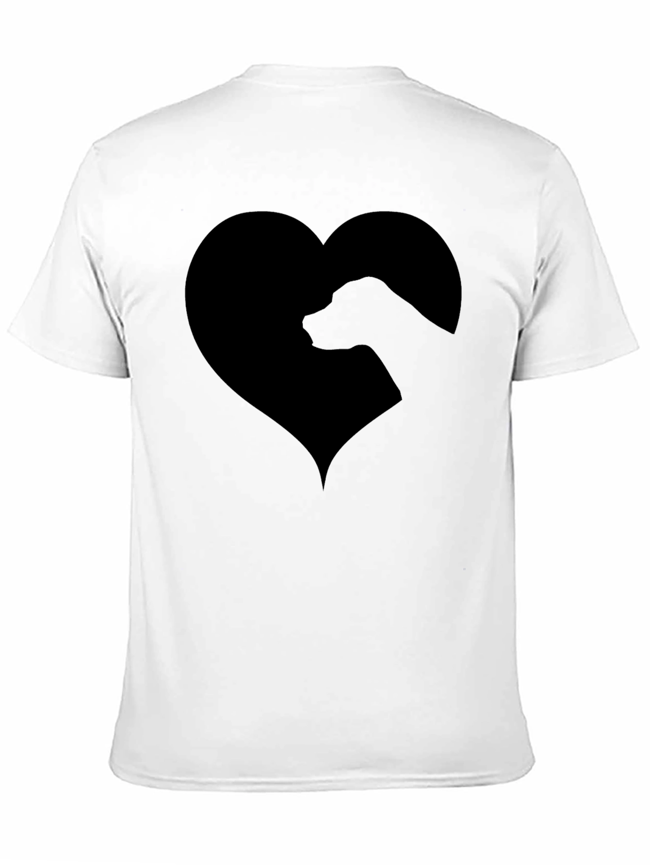 Dog Lover Black Heart T-Shirt