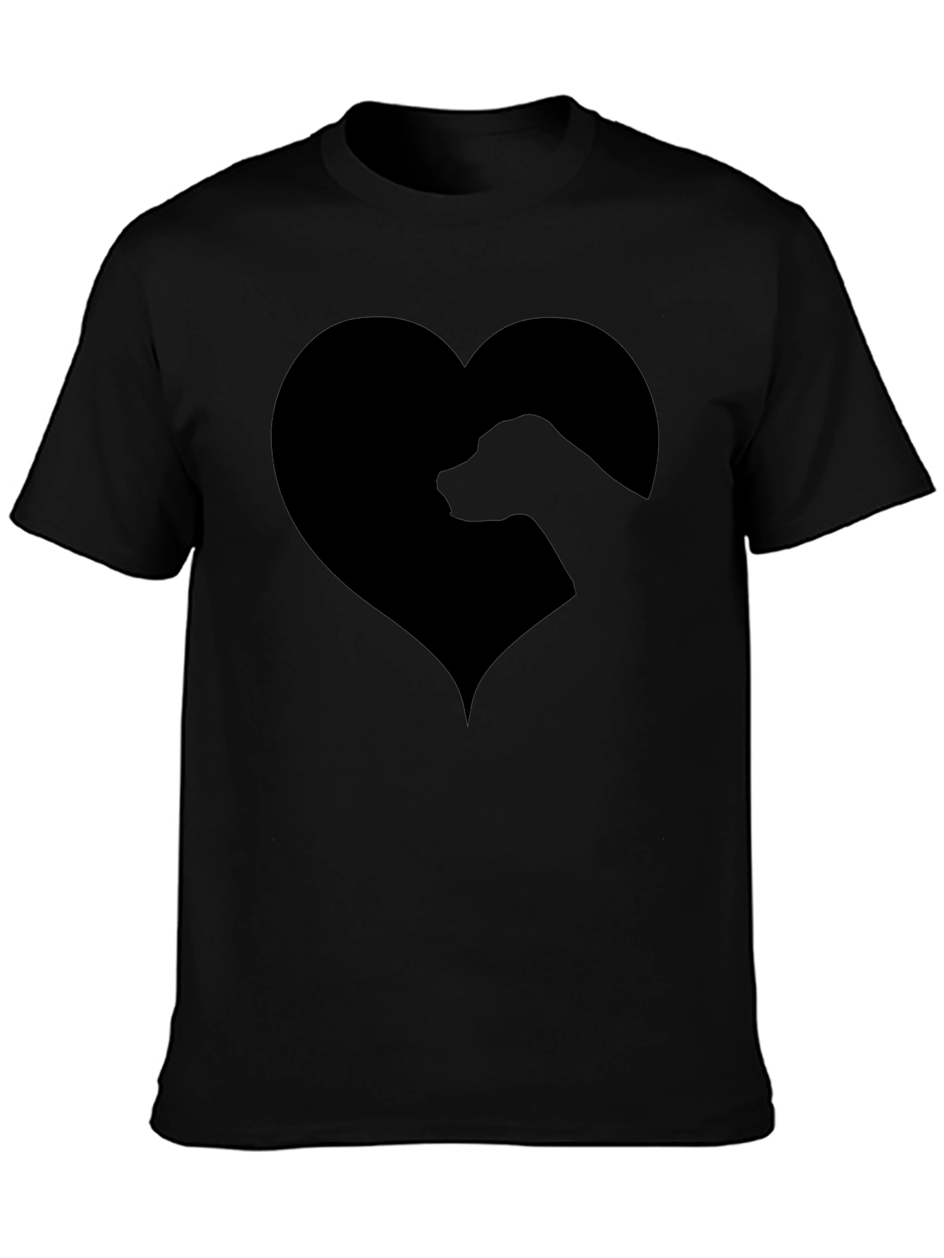 Dog Lover Black Heart T-Shirt