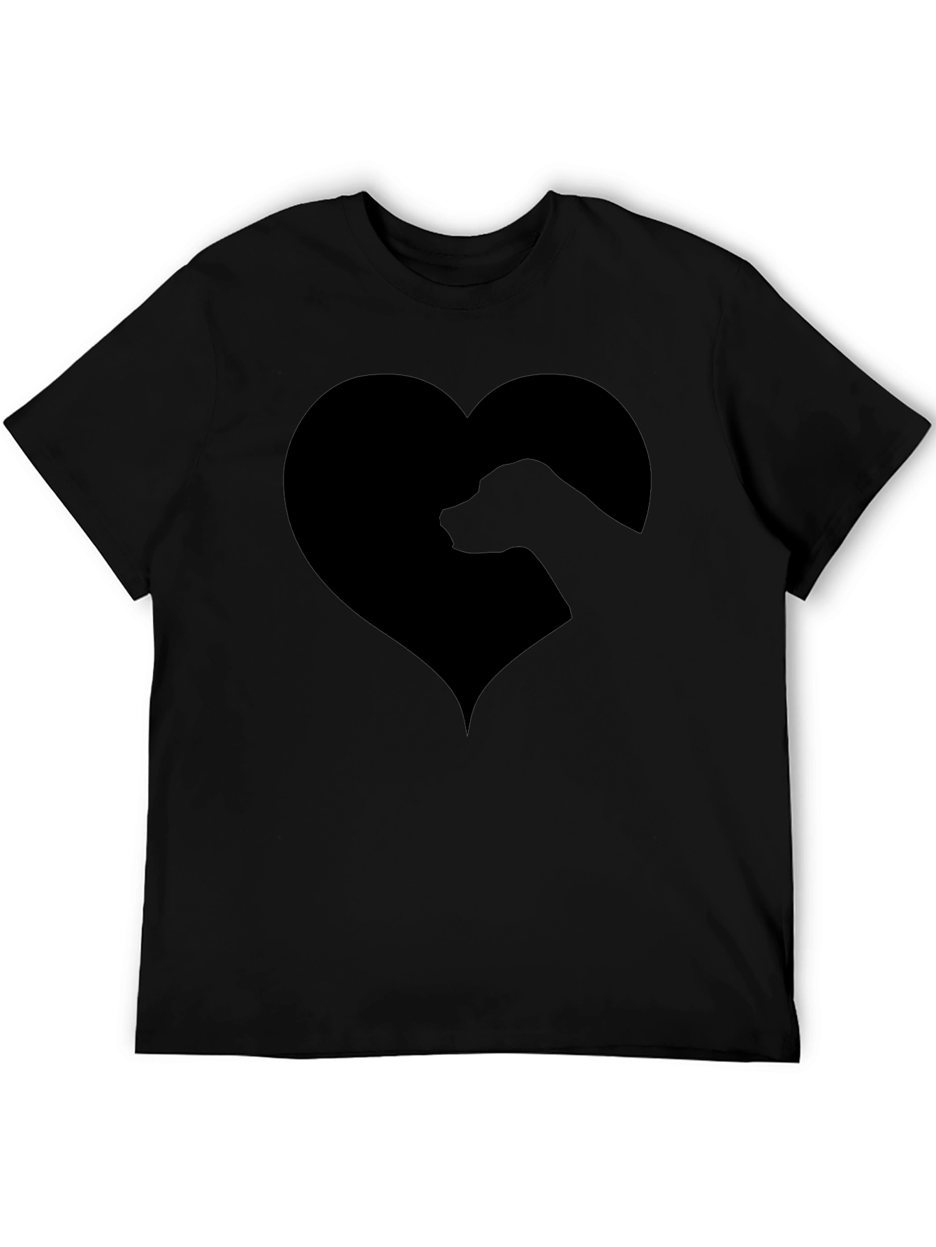 Dog Lover Black Heart T-Shirt