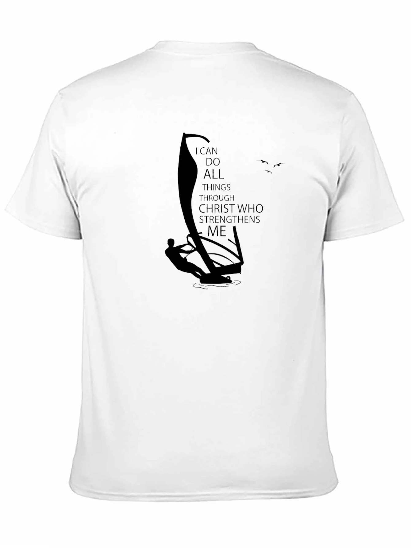 Christian Windsurfing T-Shirt - Philippians 4:13