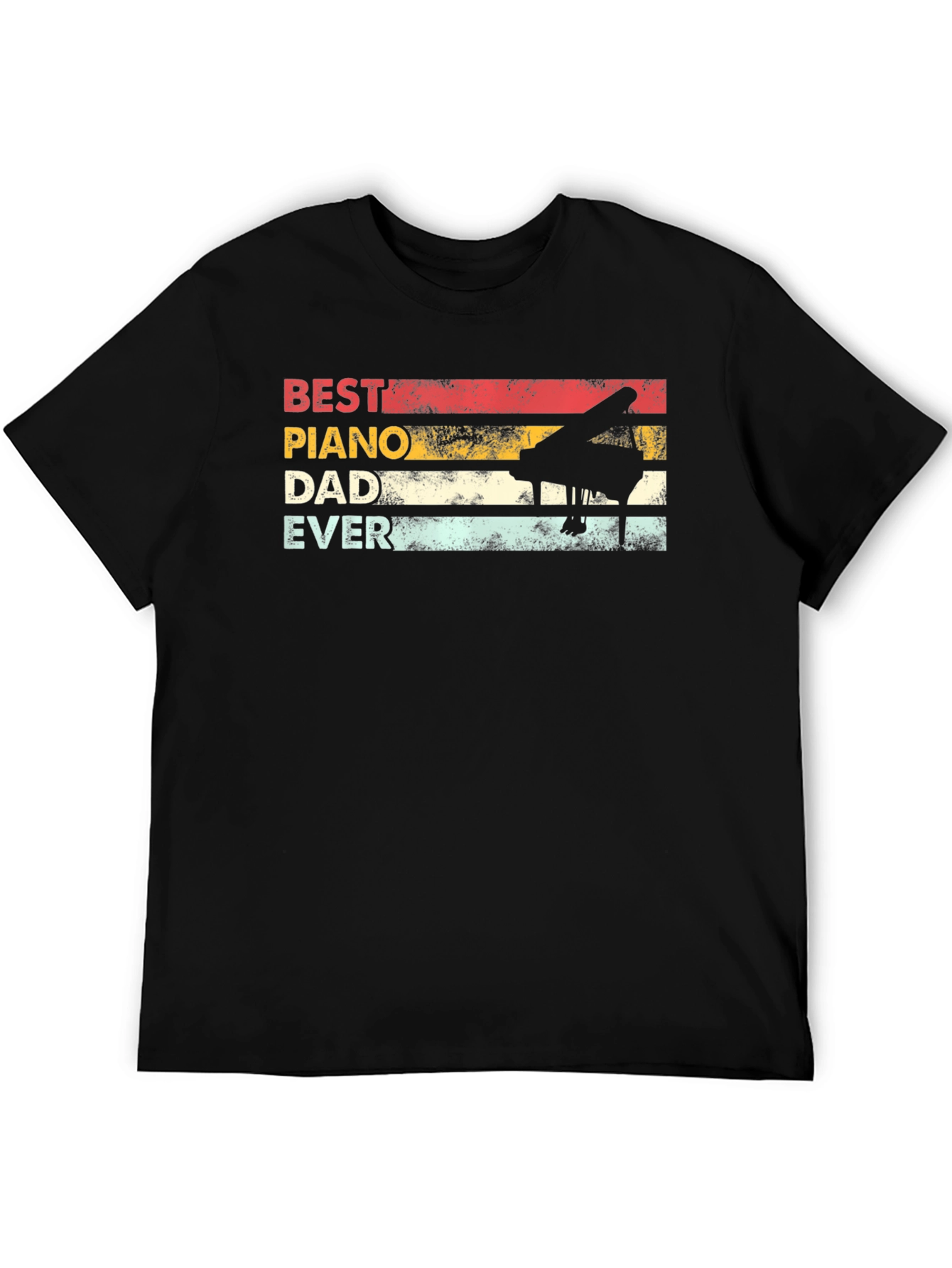 Best Piano Dad Ever Retro T-Shirt