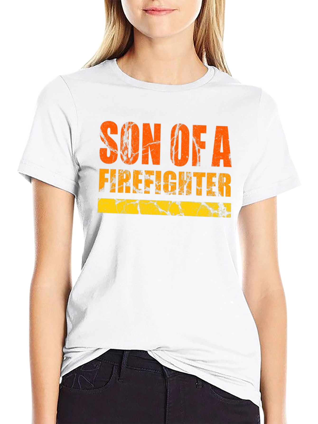 Son of a Firefighter Graphic Tee - Black T-Shirt