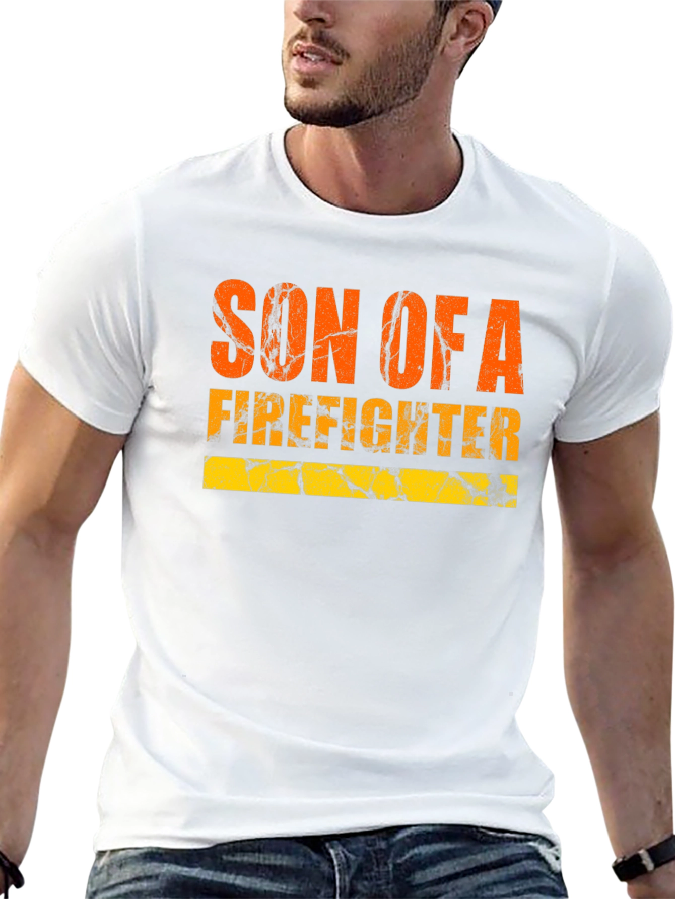 Son of a Firefighter Graphic Tee - Black T-Shirt