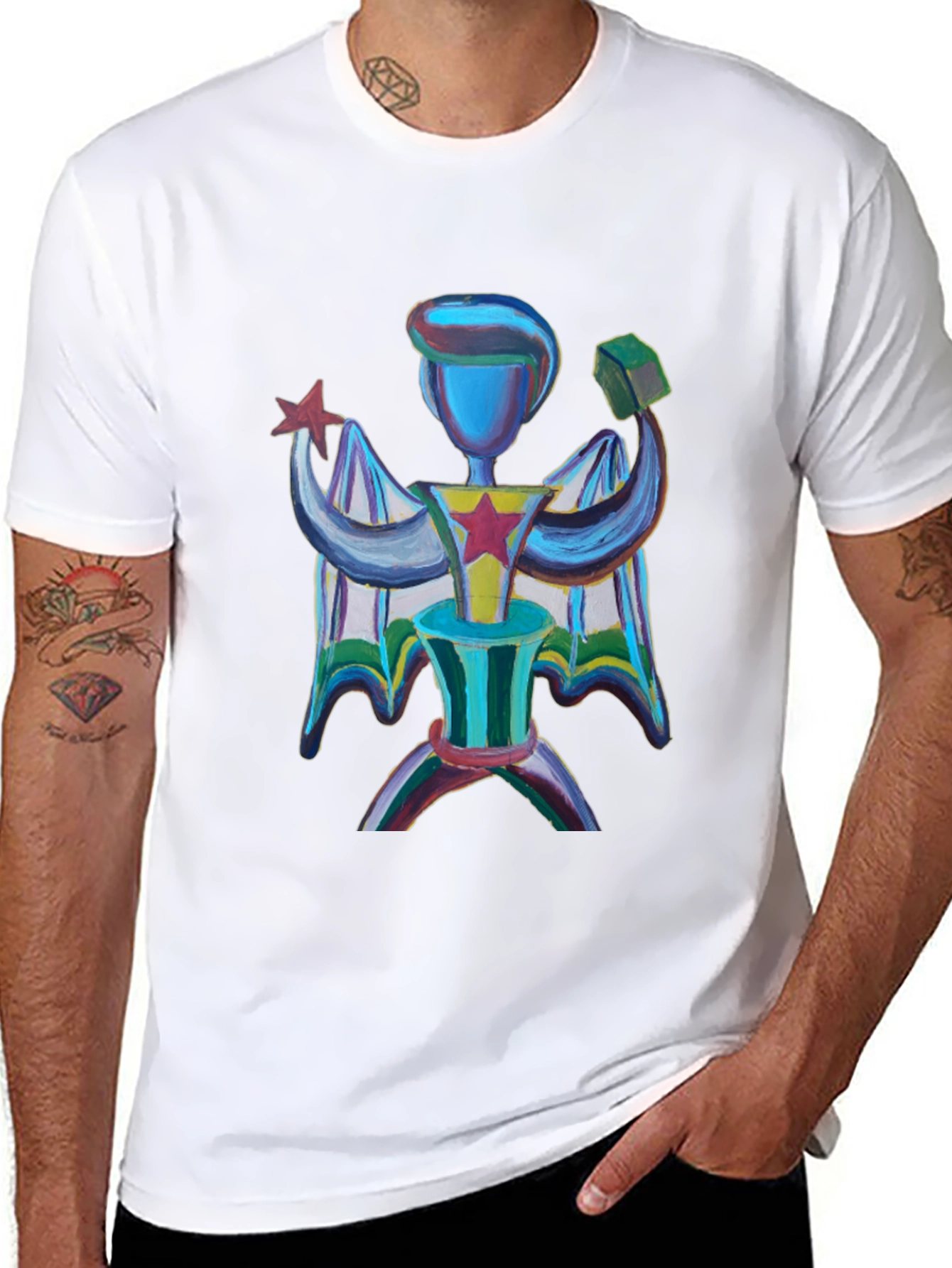 Abstract Art Graphic Tee - Unique Design