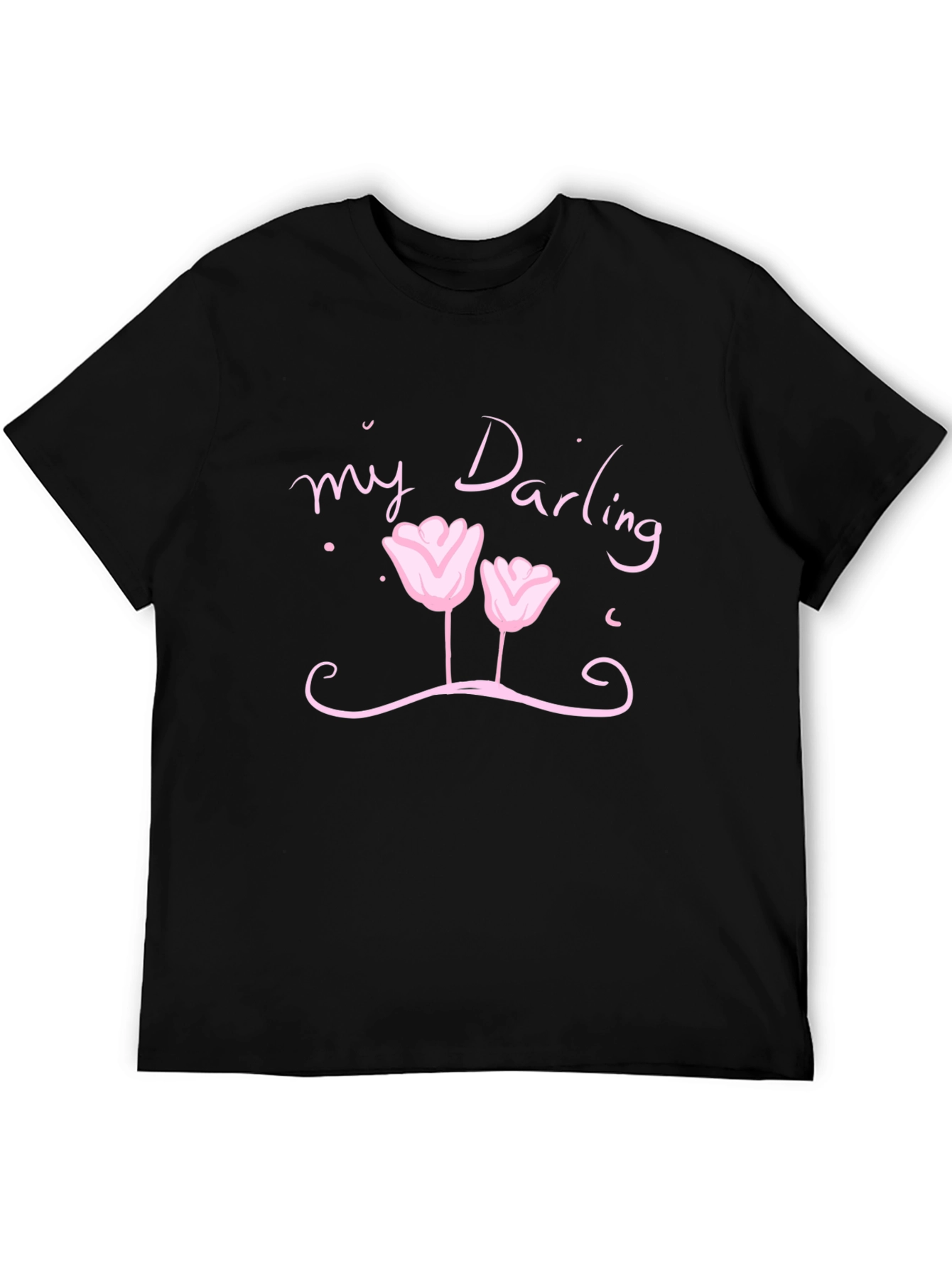 My Darling Floral Graphic Black T-Shirt