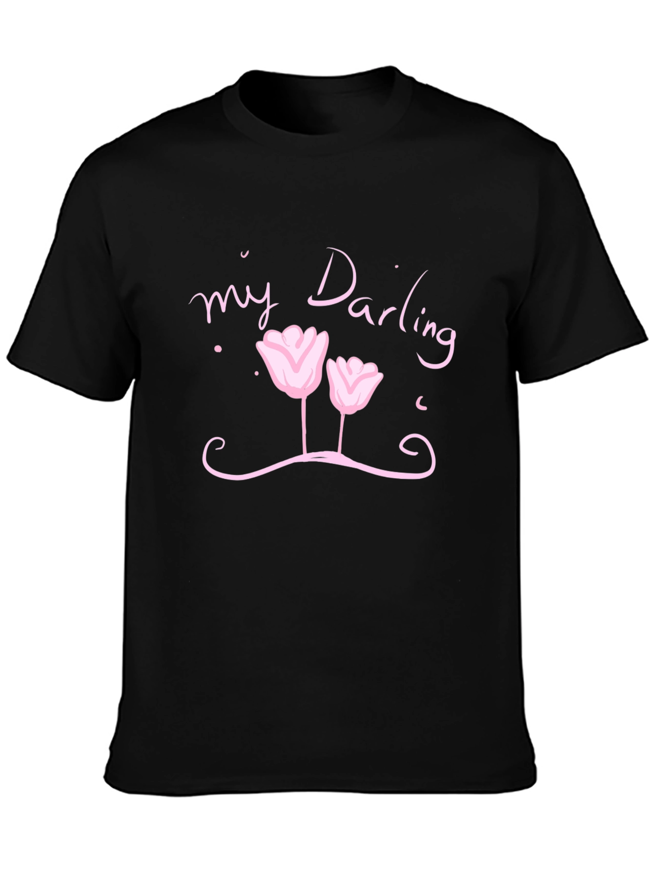 My Darling Floral Graphic Black T-Shirt