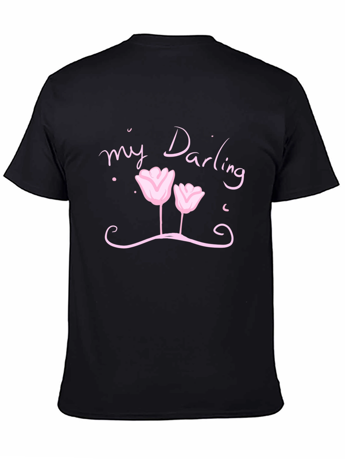 My Darling Floral Graphic Black T-Shirt