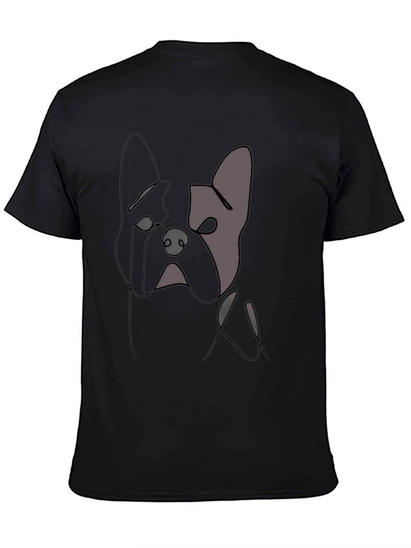 Minimalist Dog T-Shirt - Black