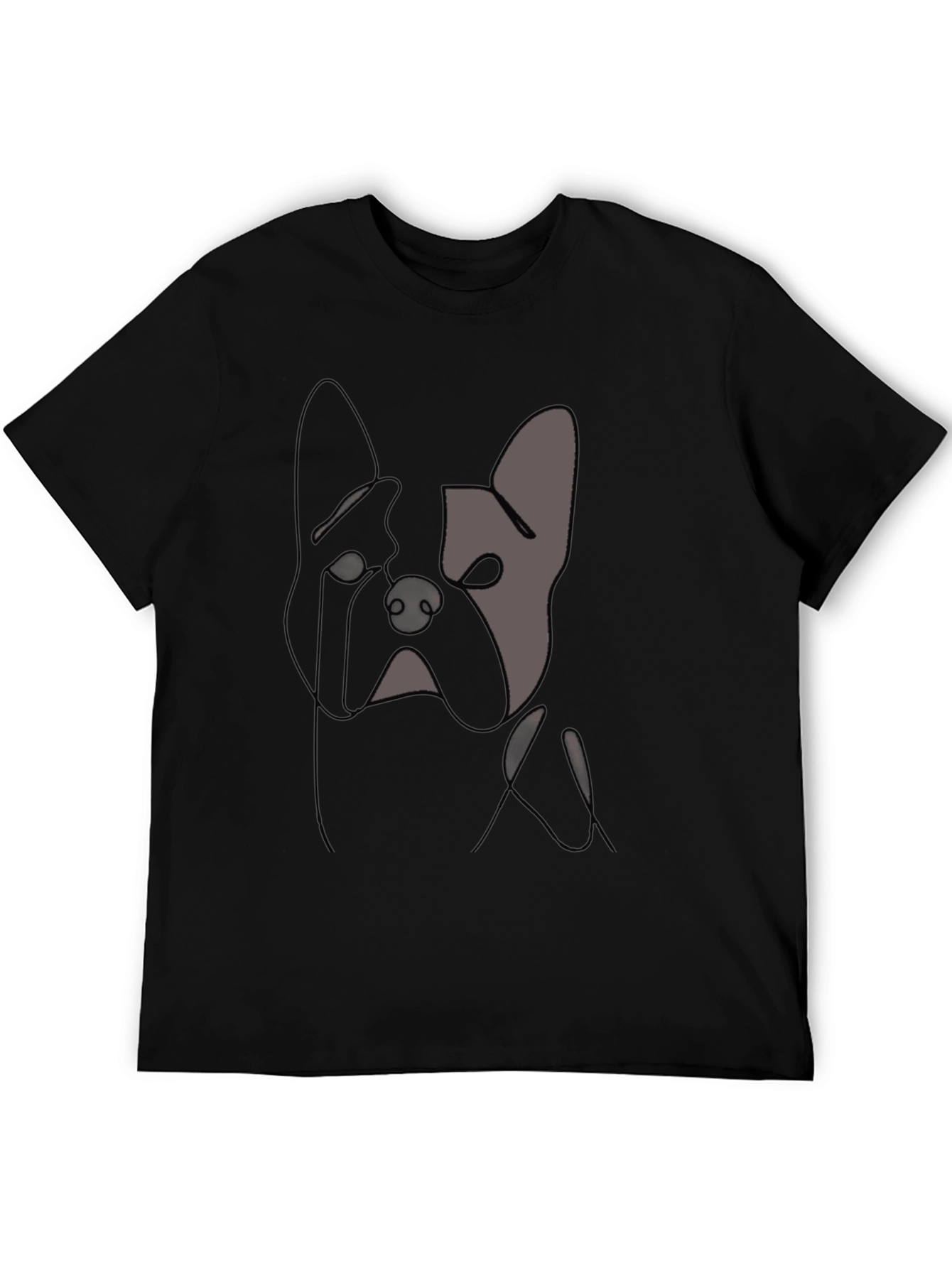 Minimalist Dog T-Shirt - Black