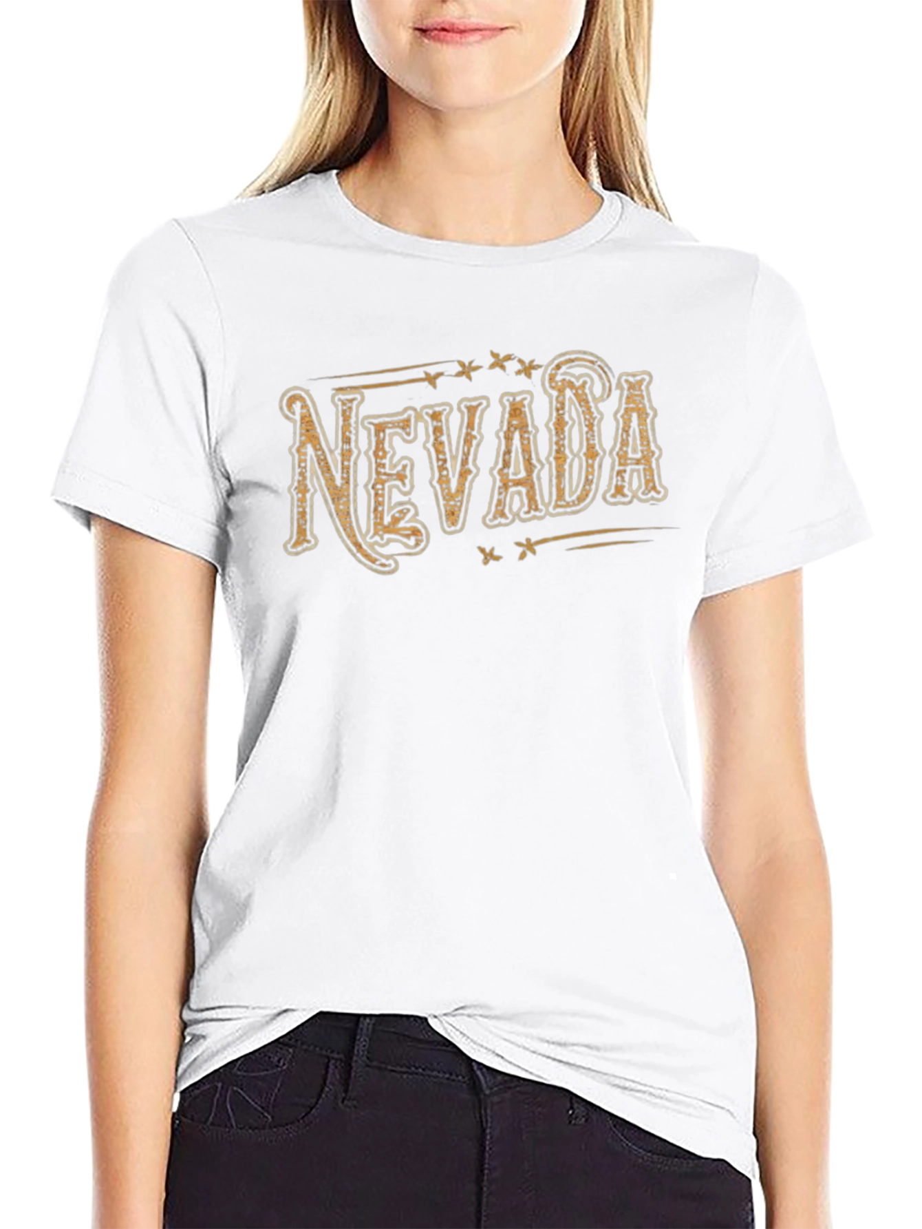 Nevada Graphic Print Black T-Shirt