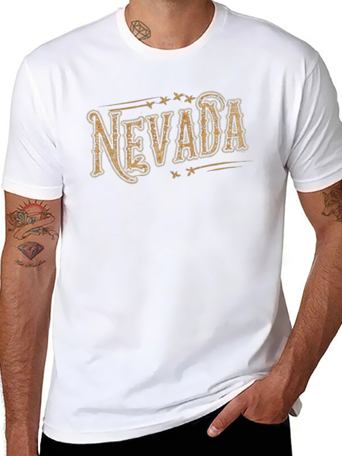 Nevada Graphic Print Black T-Shirt