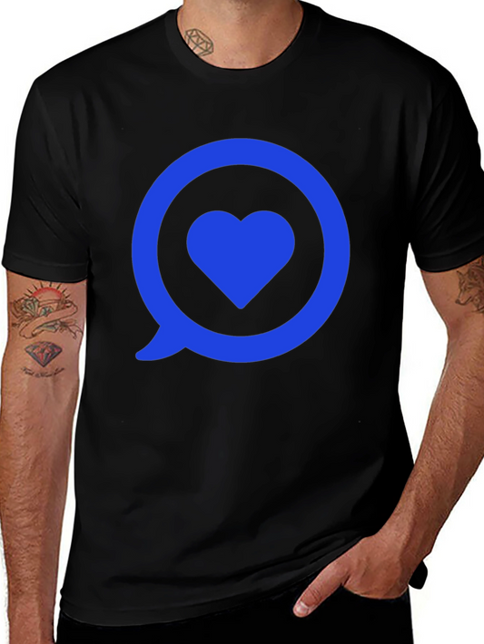 Heart in Speech Bubble Graphic Tee - Modern Style