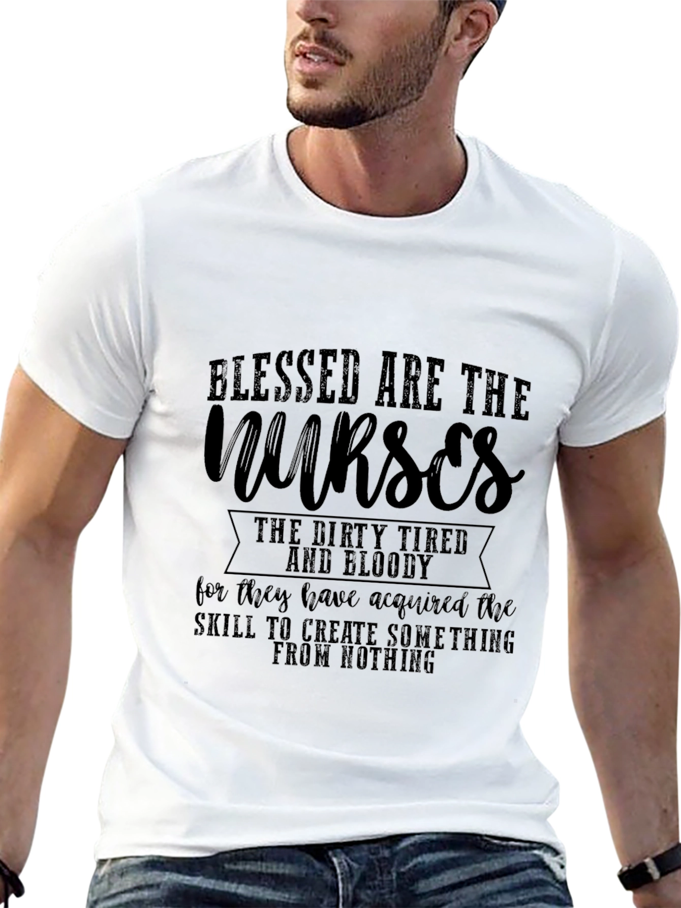 Blessed Nurses T-Shirt - Dirty Tired & Bloody Tee