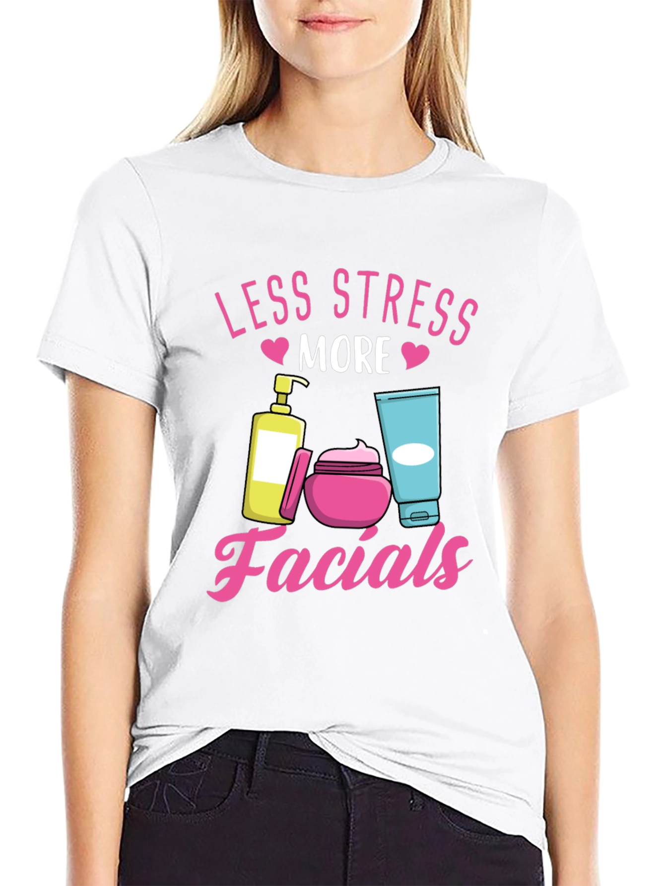 Less Stress More Facials T-Shirt Black