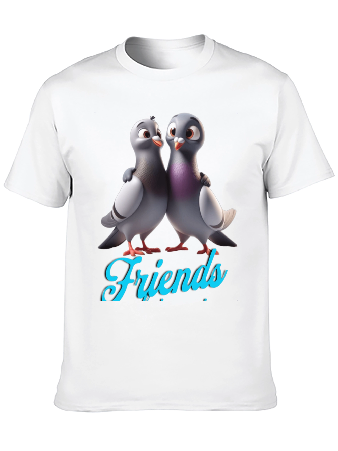 Pigeon Friends Graphic Tee - Black T-Shirt