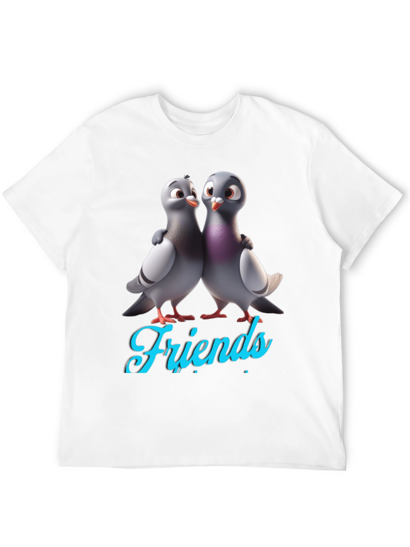 Pigeon Friends Graphic Tee - Black T-Shirt