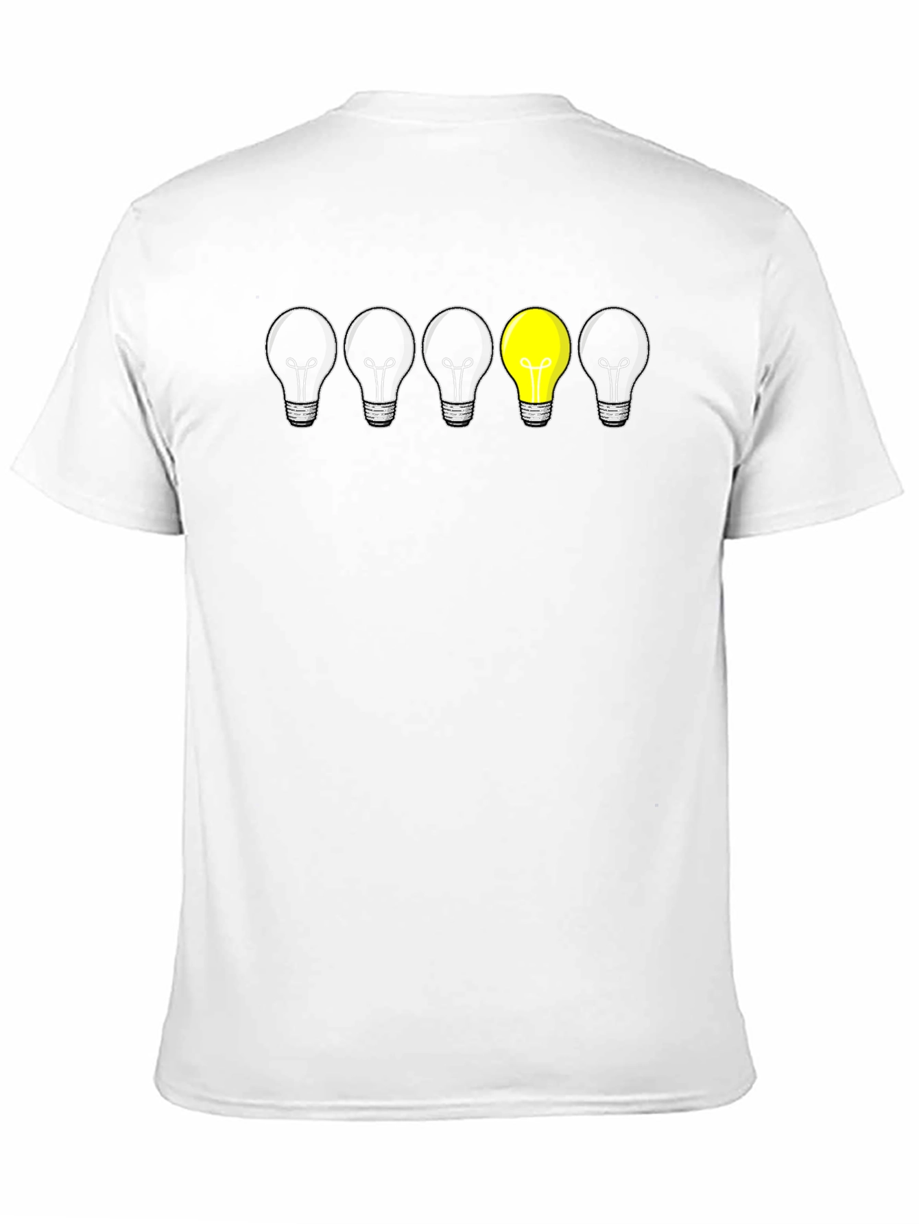 Unique Idea Light Bulb Graphic Tee - Black