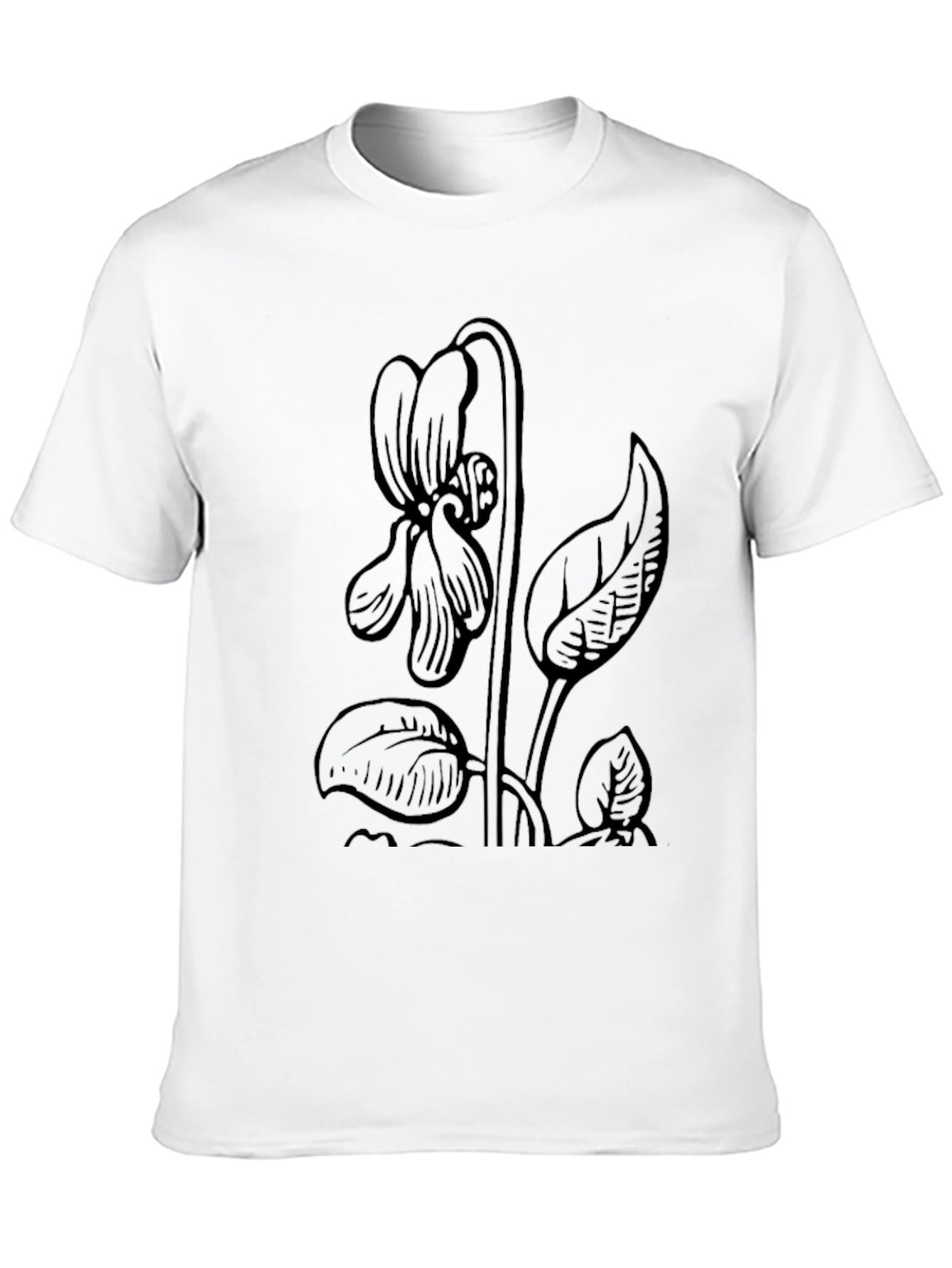 Botanical Black Violet Graphic Tee