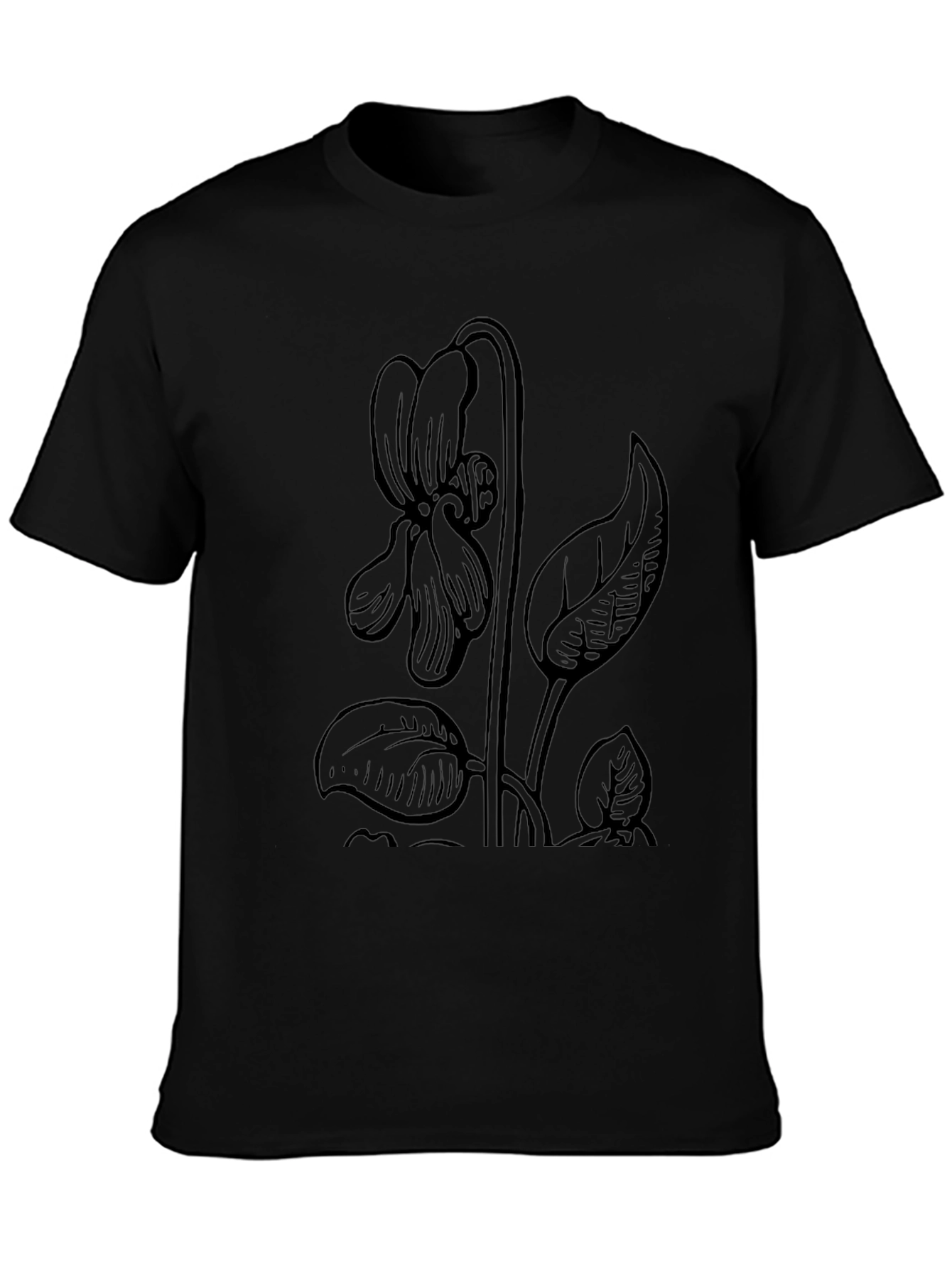 Botanical Black Violet Graphic Tee