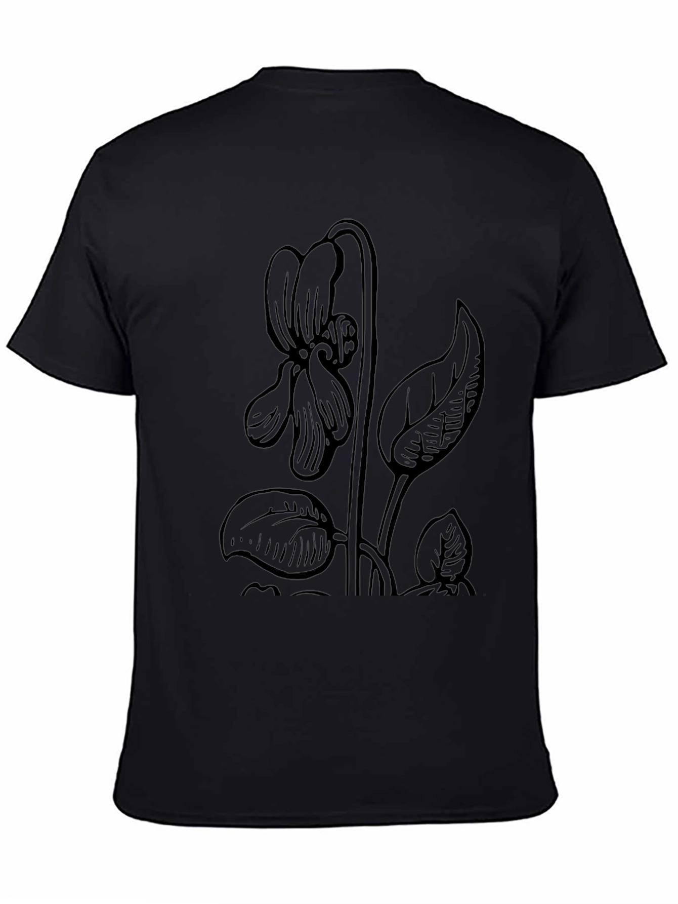 Botanical Black Violet Graphic Tee