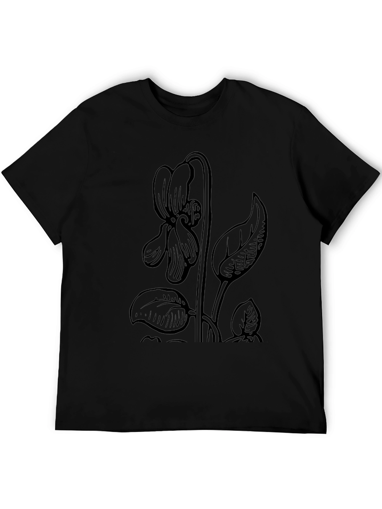 Botanical Black Violet Graphic Tee