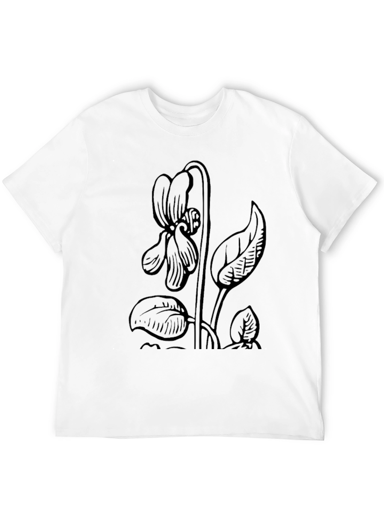 Botanical Black Violet Graphic Tee