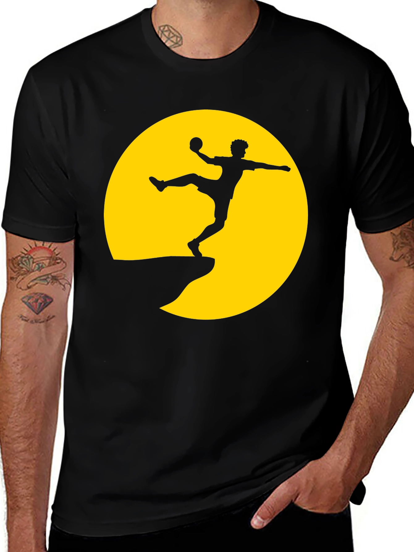 Silhouette Soccer Player Graphic Tee
