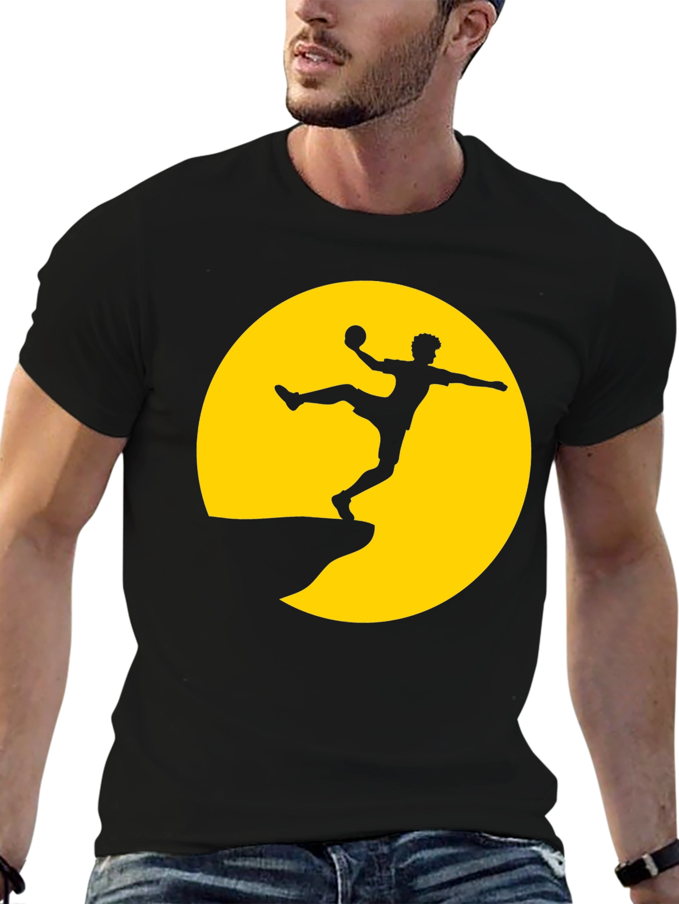Silhouette Soccer Player Graphic Tee