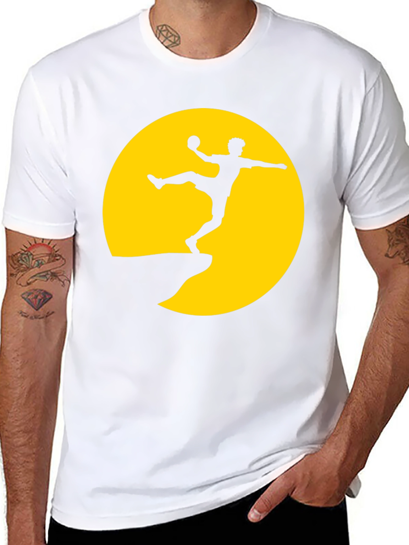Silhouette Soccer Player Graphic Tee