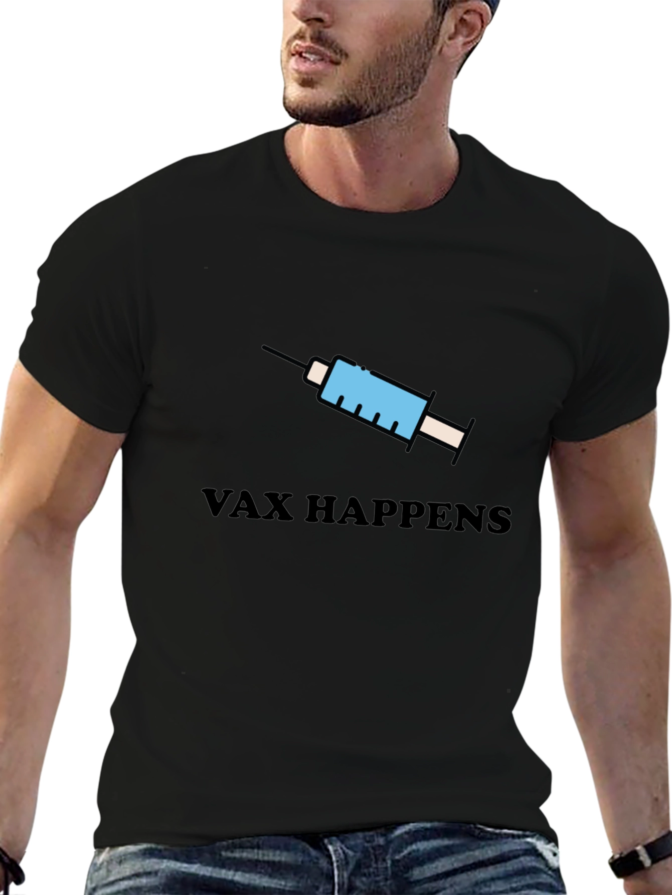 Vax Happens Graphic T-Shirt - Novelty Design