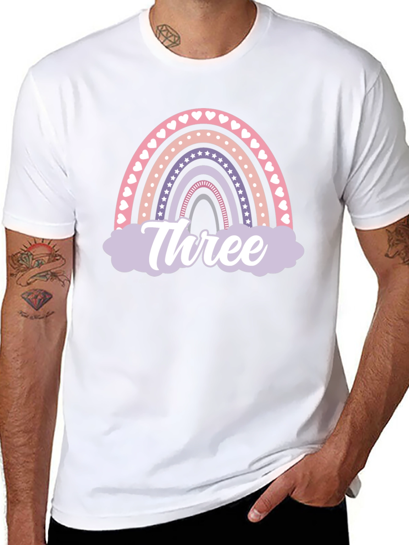 Three Rainbow Birthday T-Shirt
