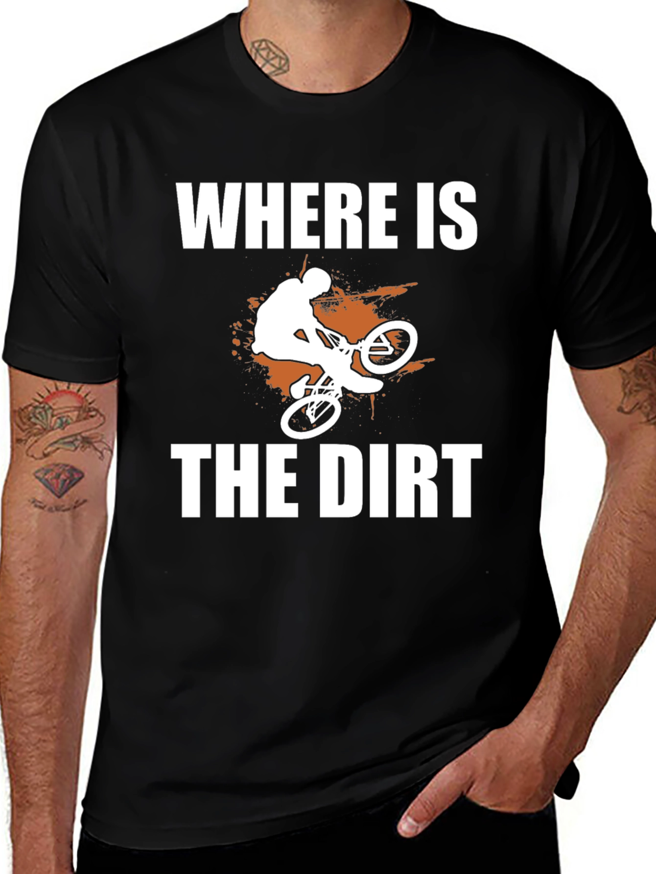 Where is the Dirt? Mountain Bike Graphic Tee