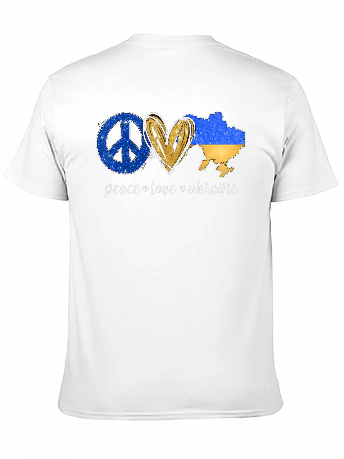 Peace Love Ukraine Black T-Shirt