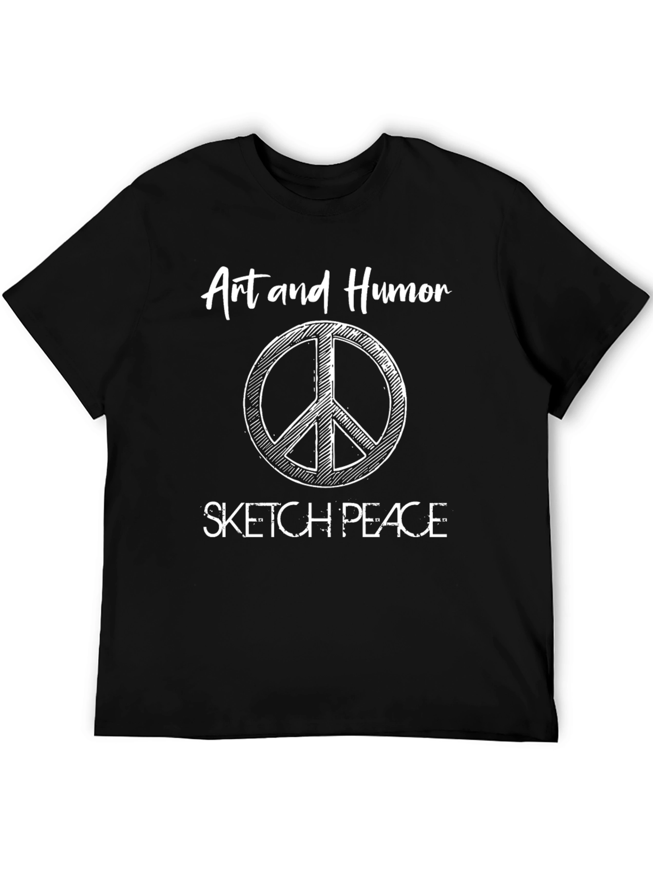 Art and Humor Peace Sign Graphic T-Shirt