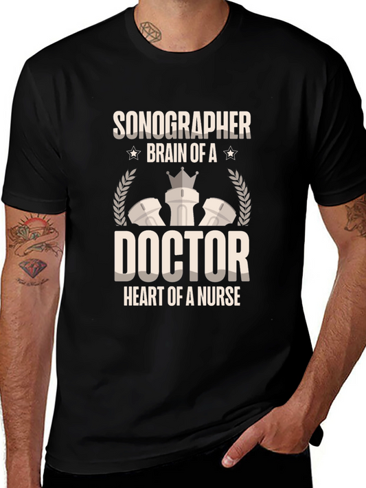 Sonographer Brain Doctor Nurse Graphic Tee