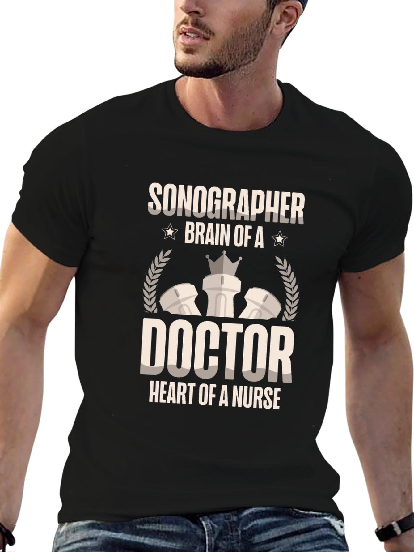 Sonographer Brain Doctor Nurse Graphic Tee