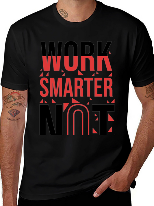 Work Smarter T-Shirt - Black Bold Graphic Tee