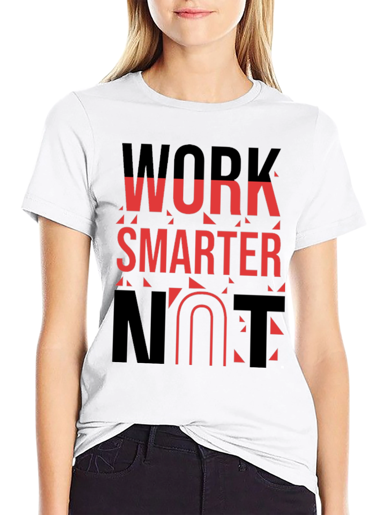 Work Smarter T-Shirt - Black Bold Graphic Tee