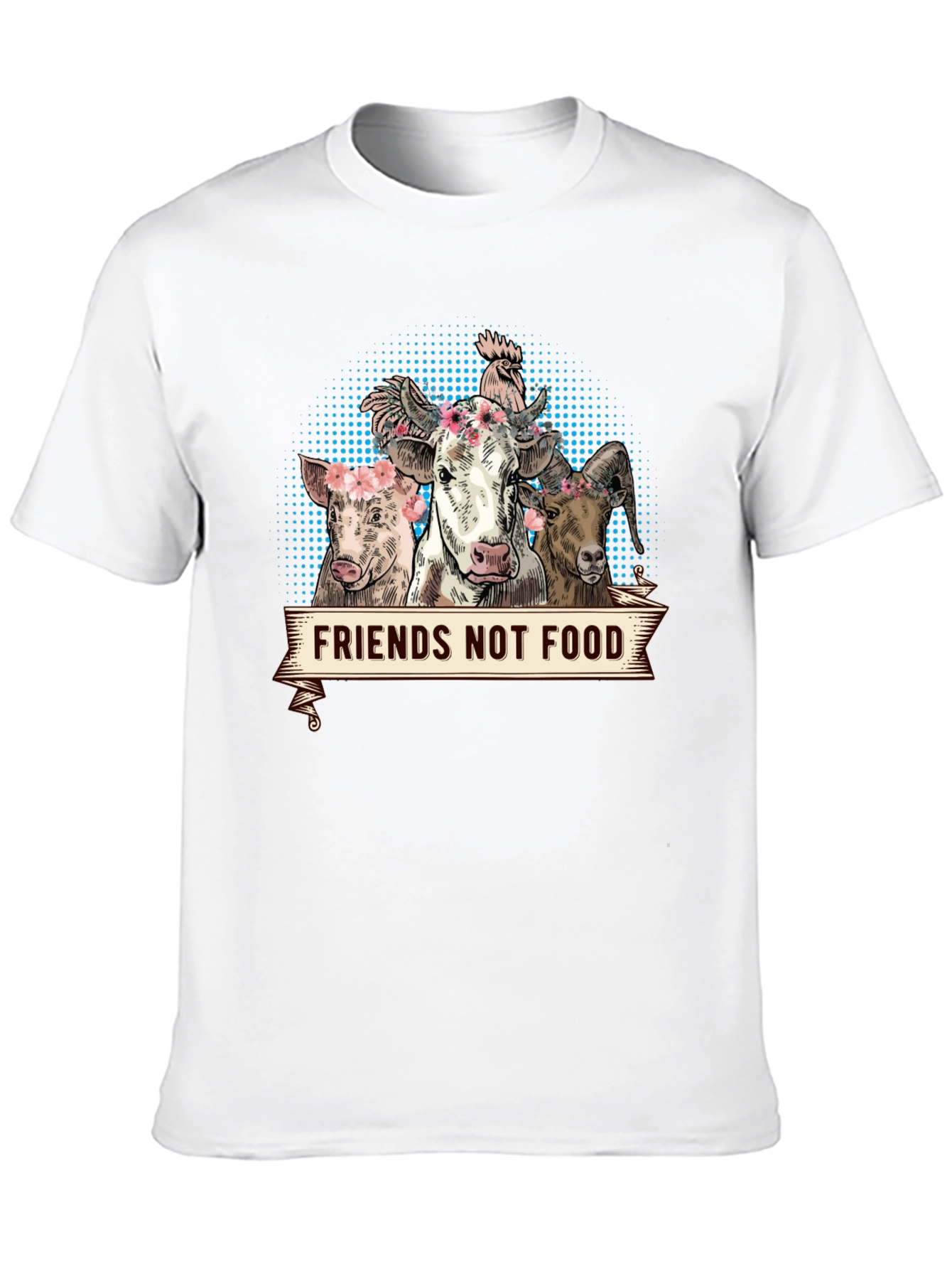 Friends Not Food Vegan Animal Rights T-Shirt