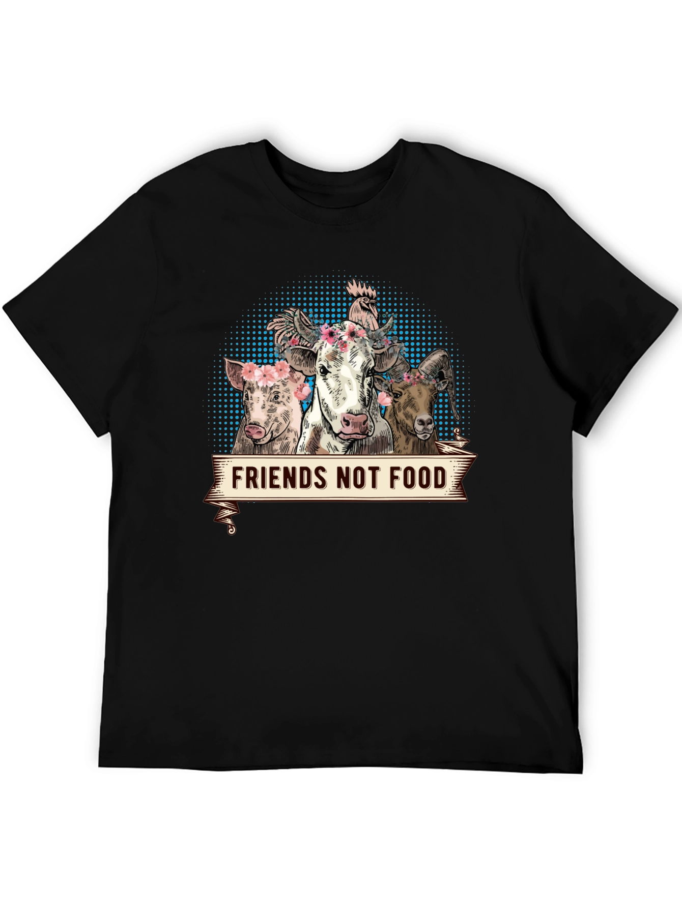 Friends Not Food Vegan Animal Rights T-Shirt