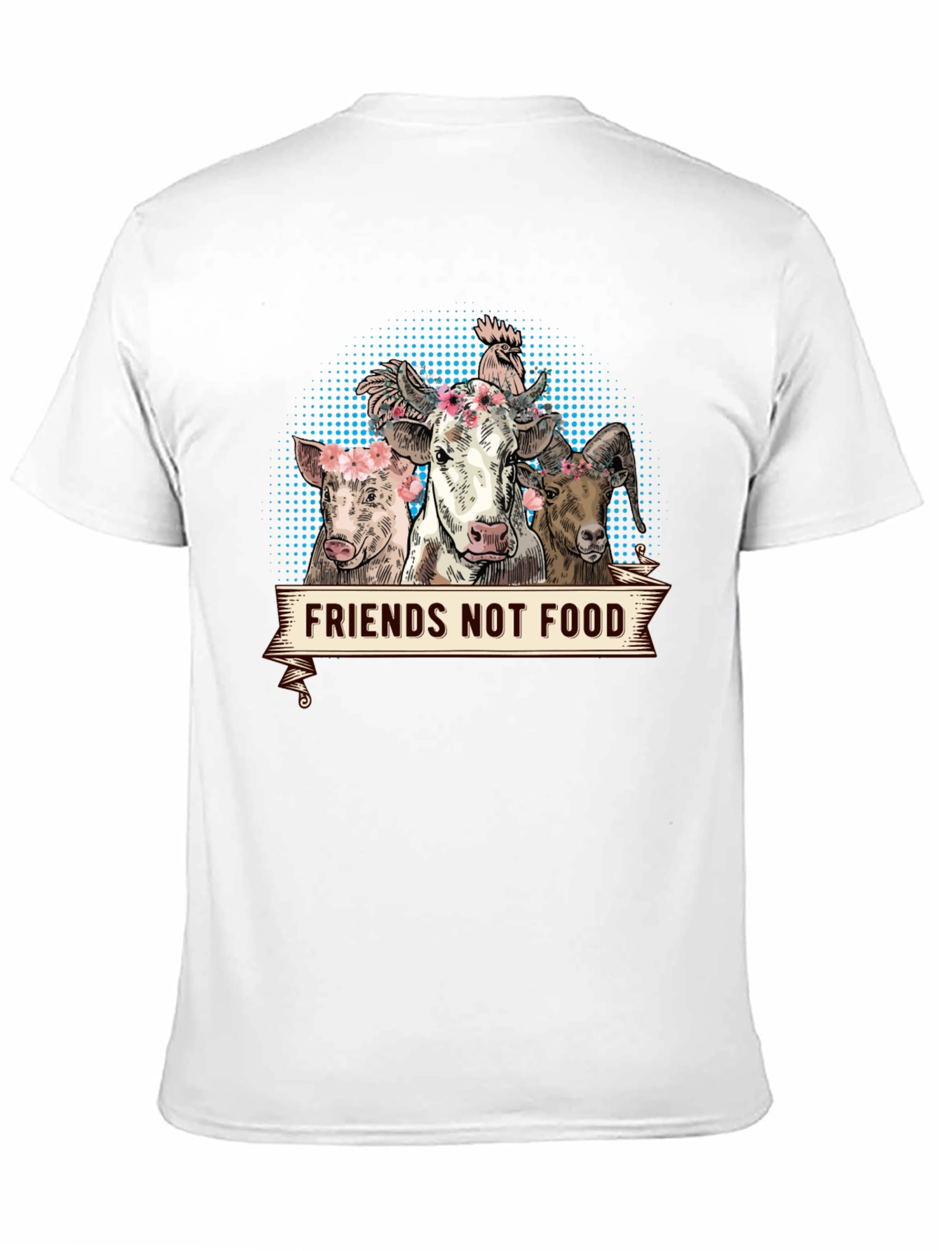 Friends Not Food Vegan Animal Rights T-Shirt
