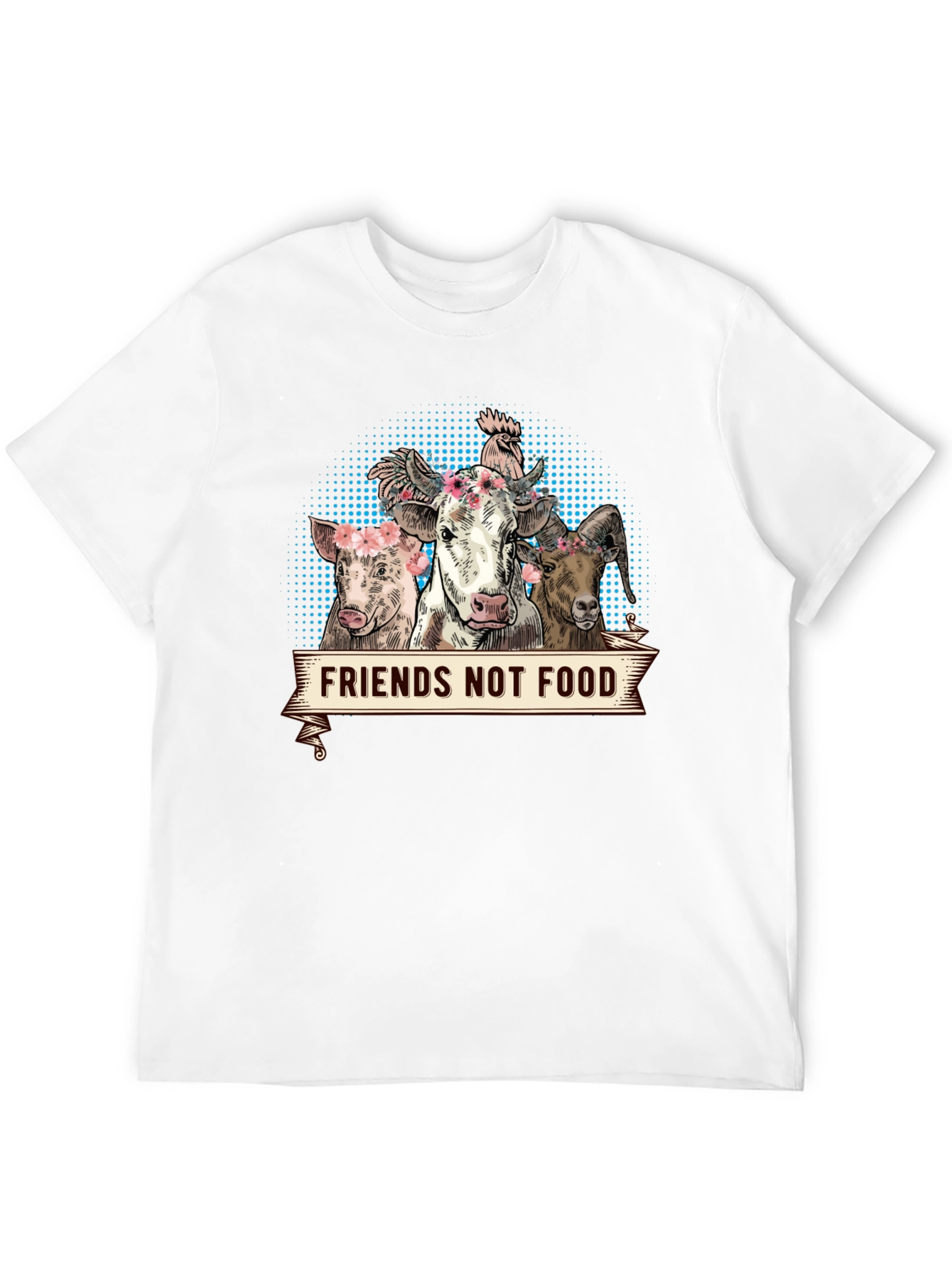 Friends Not Food Vegan Animal Rights T-Shirt