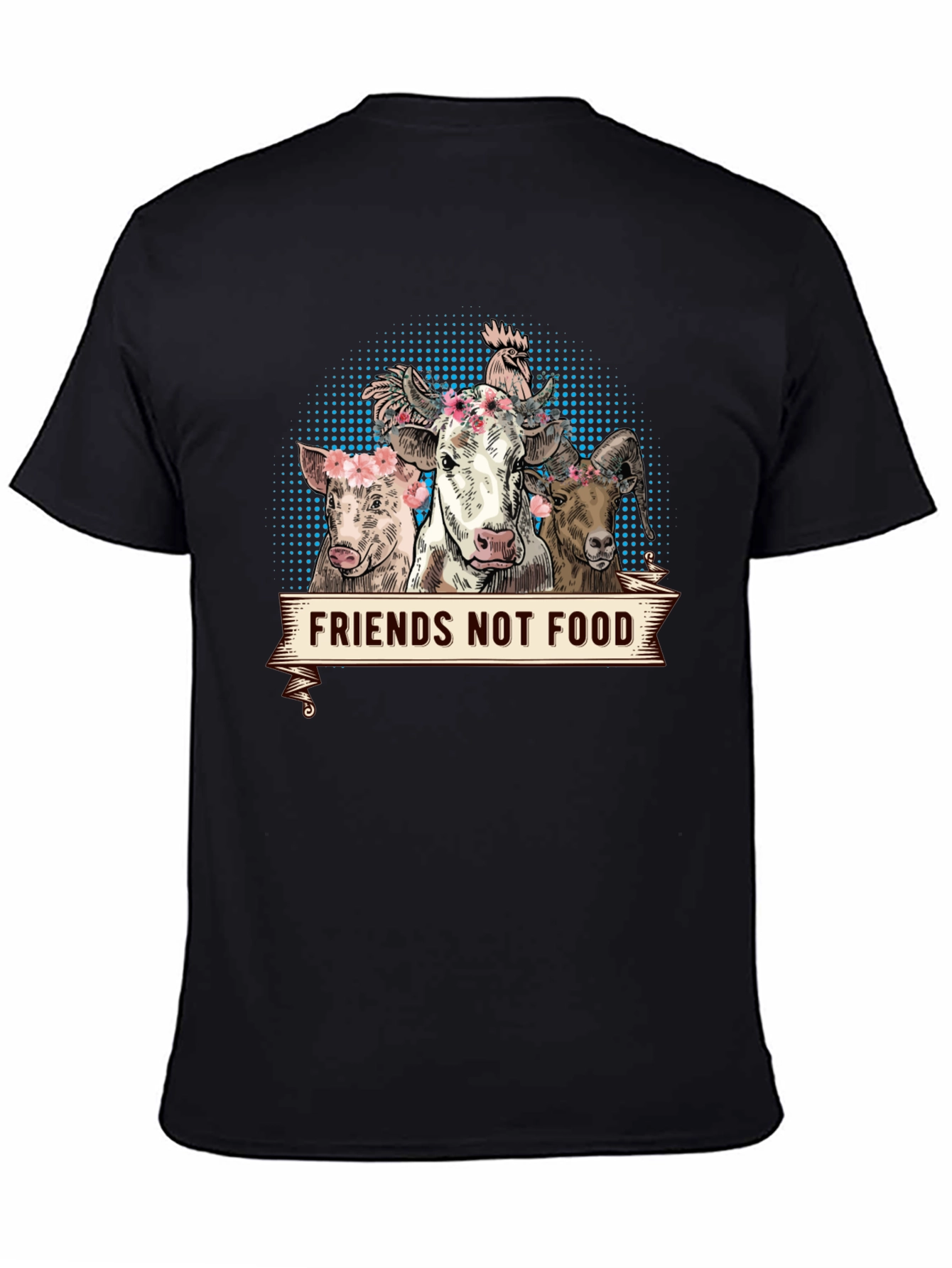 Friends Not Food Vegan Animal Rights T-Shirt