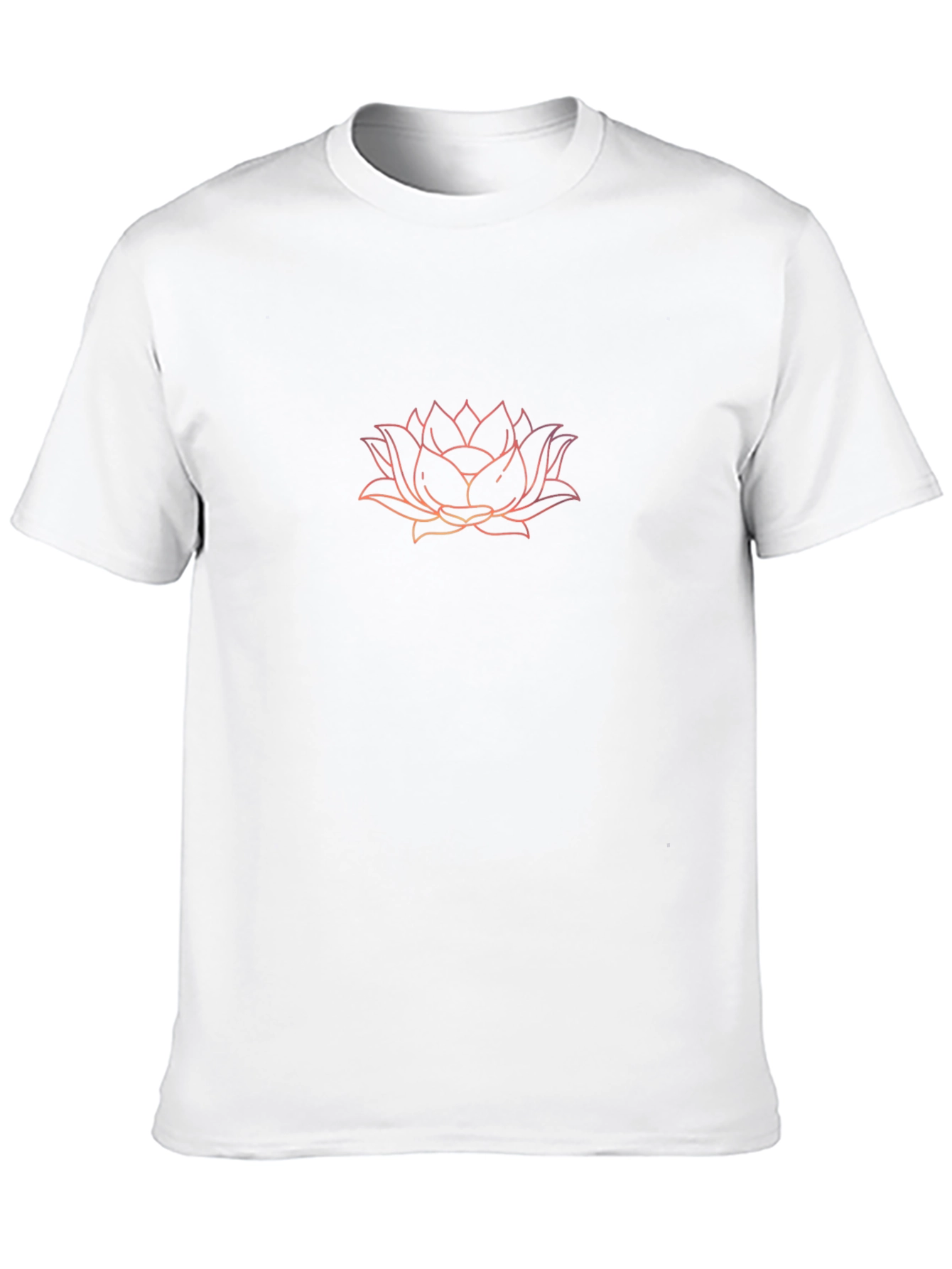 Lotus Flower Graphic Black T-Shirt