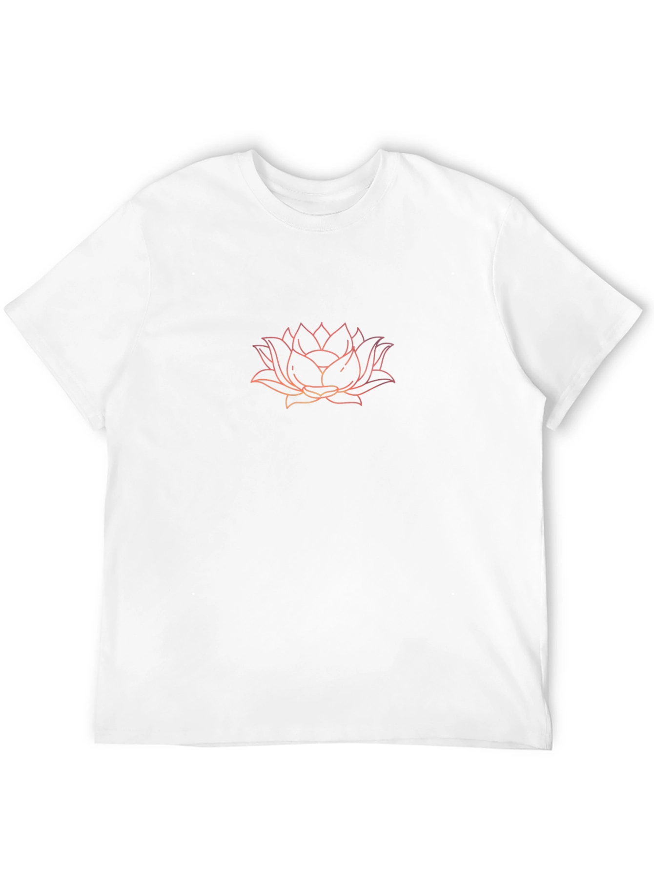 Lotus Flower Graphic Black T-Shirt