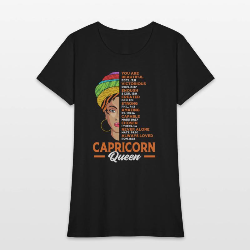 Zodiac Black Woman Capricorn Queen For Women