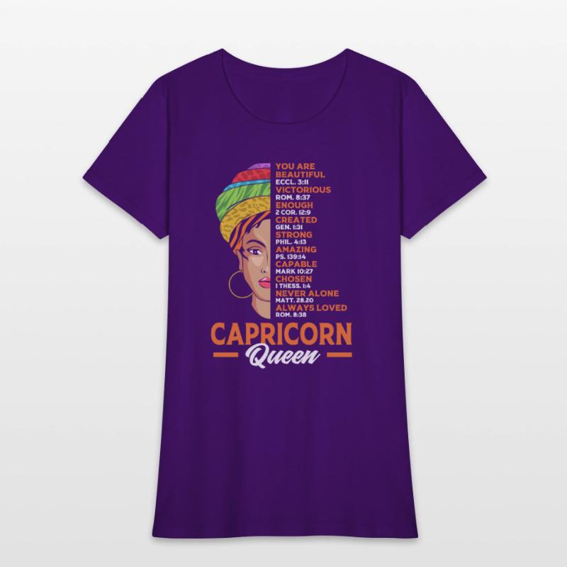Zodiac Black Woman Capricorn Queen For Women