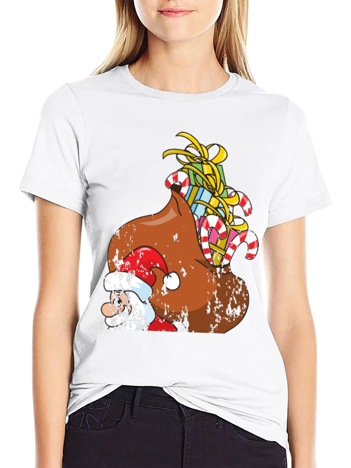 Funny Santa Poop Christmas T-Shirt