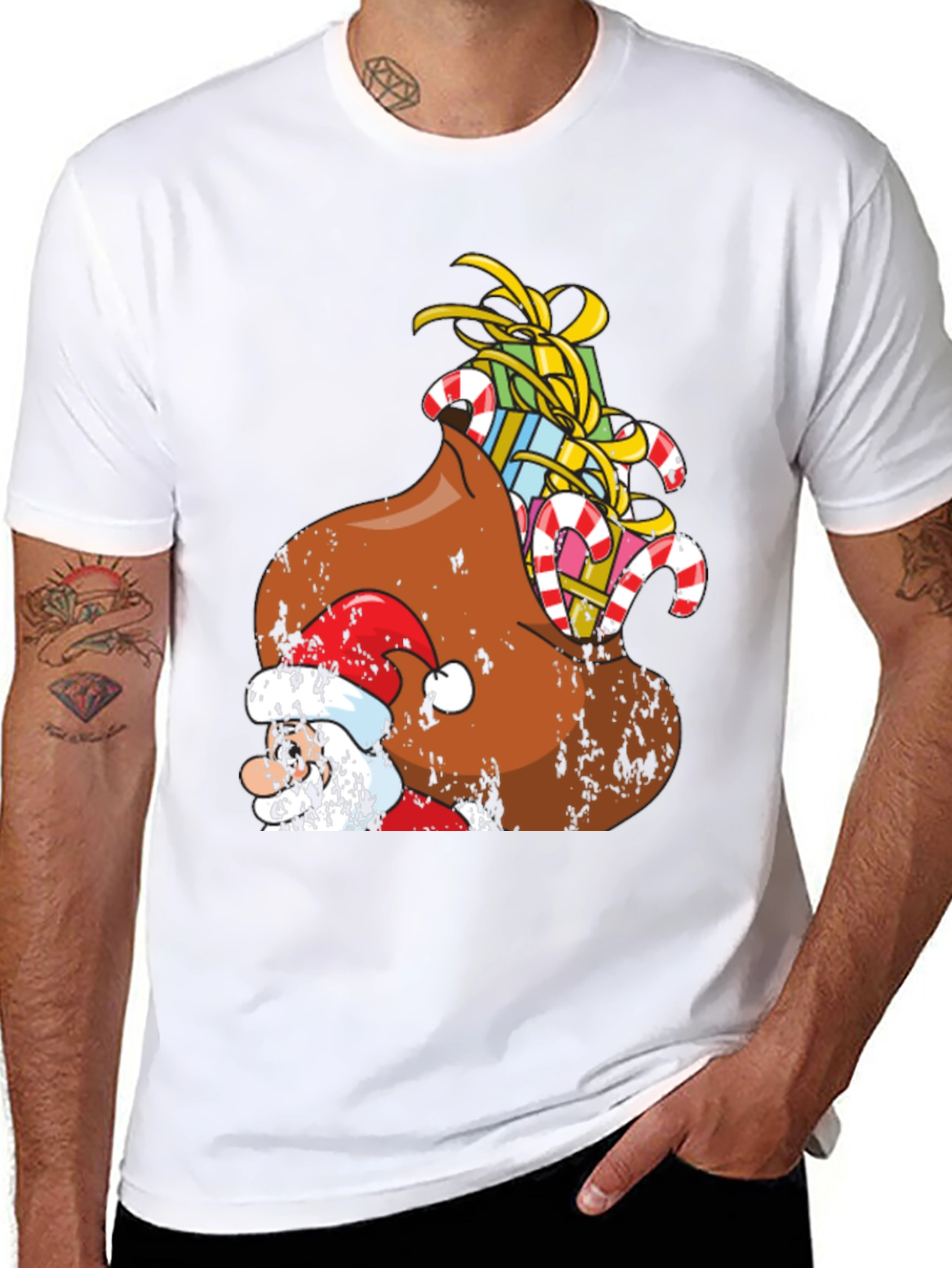 Funny Santa Poop Christmas T-Shirt