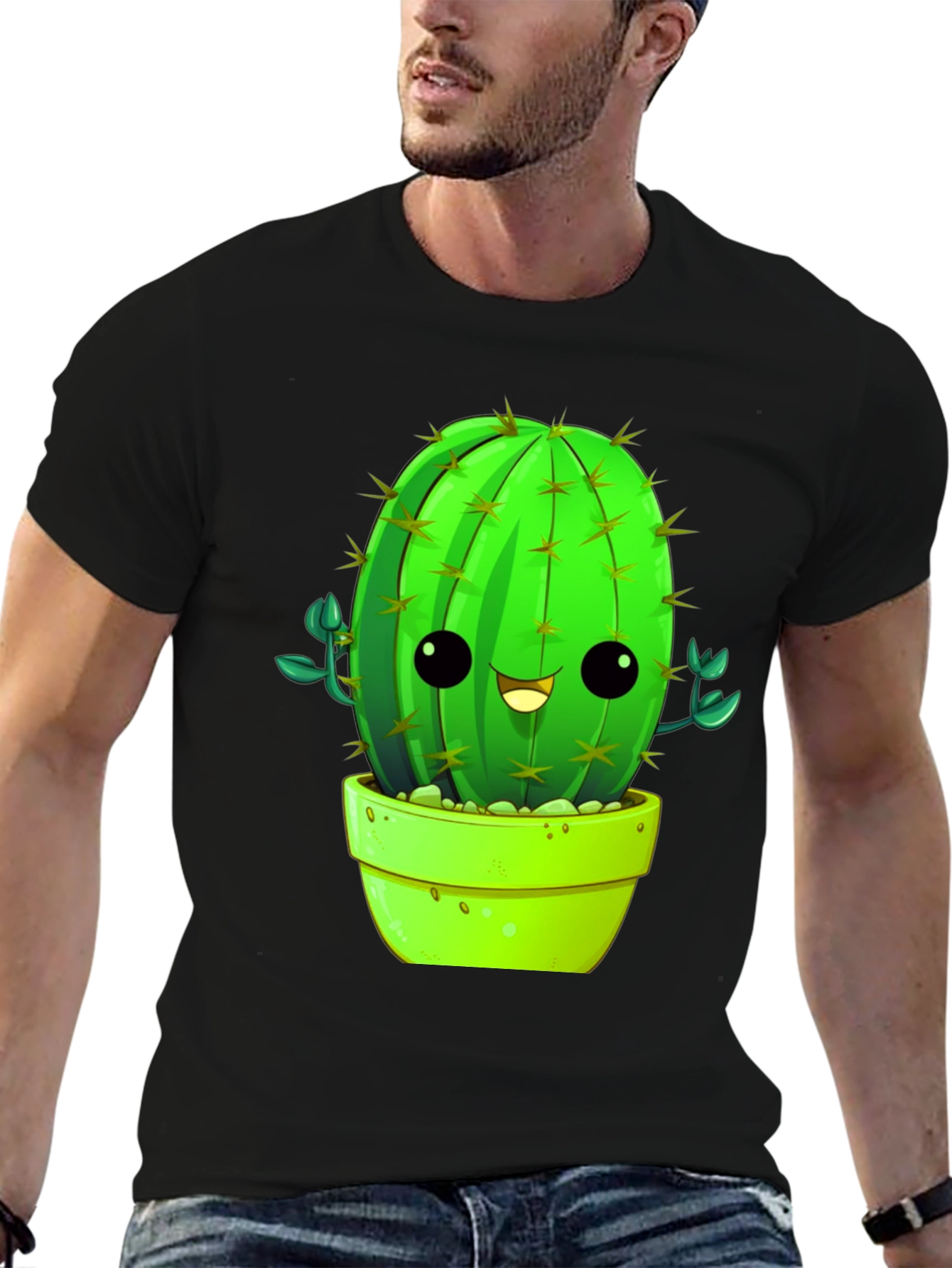 Cute Cartoon Cactus T-Shirt